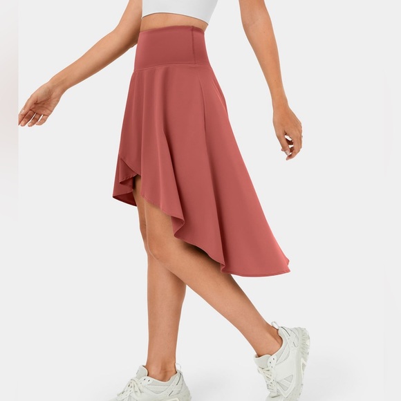 Halara Breezeful Asymmetric Ruffle High Low 2-in-1 Skirt Large - Picture 2 of 5